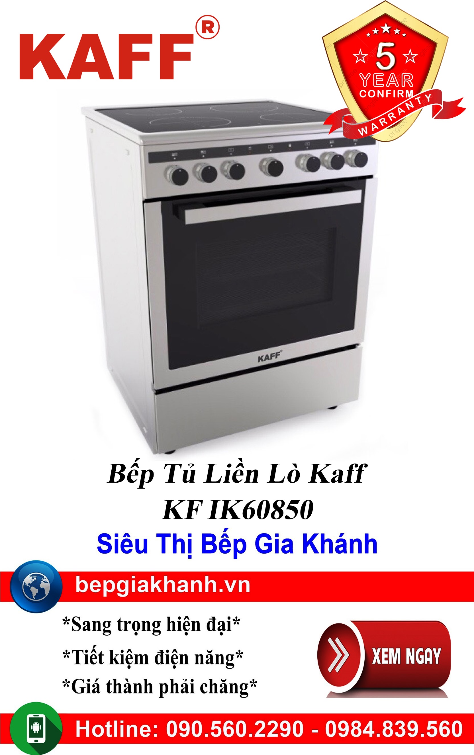 [HCM]Bếp từ kết hợp lò nướng Kaff KF IK60850, bếp từ, bếp điện từ, bếp từ đôi, bếp điện từ đôi, bếp từ giá rẻ, bếp điện từ giá rẻ, bếp từ đơn, bep tu don, bep tu