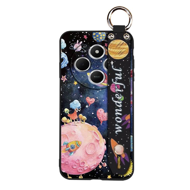 Wristband Shockproof Phone Case For Redmi A4 5G Cute Cartoon Durable Back Cover Anti-dust cell phone cover protective. 