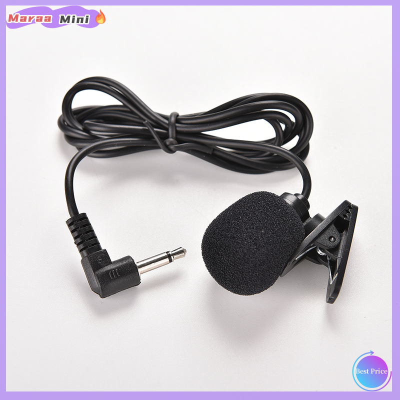 Maraa 3.5mm Mini Studio Speech Mic Microphone Clip On Lapel For PC Desktop Notebook