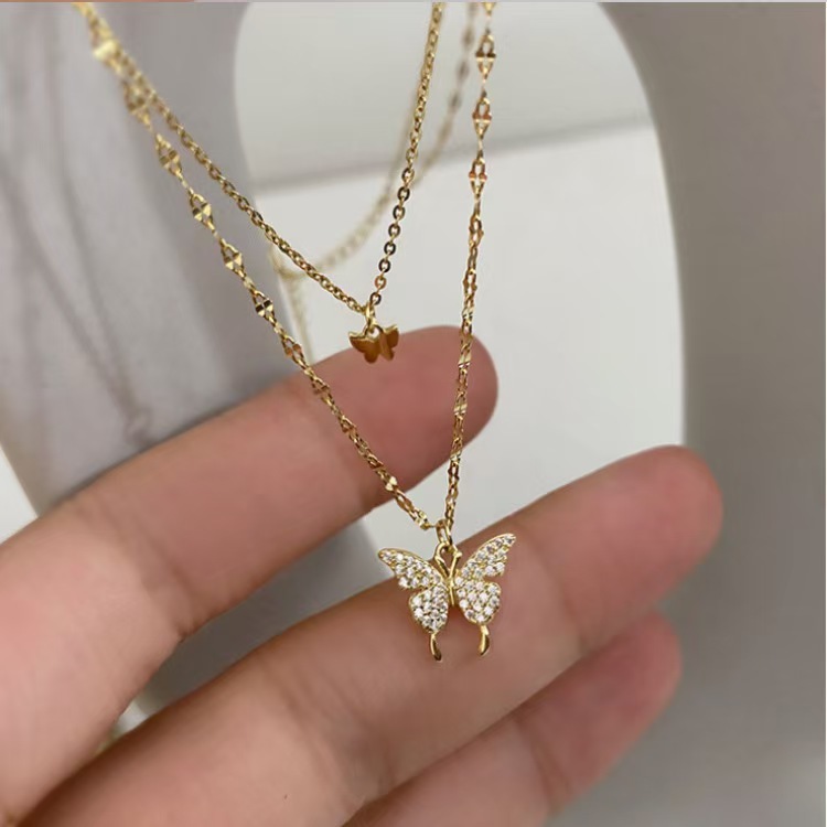 %E3%80%90New%20Arrivals%E3%80%91Cold%20Style%20Ins%20Alloy%20Double%20Layer%20Butterfly%20Necklace%20Women's%20High-end%20Flash%20Diamond%20Design%20Elegant%20Light%20Luxury%20Clavicle%20Chain%20Necklace%20Chain%20-%20Image%202