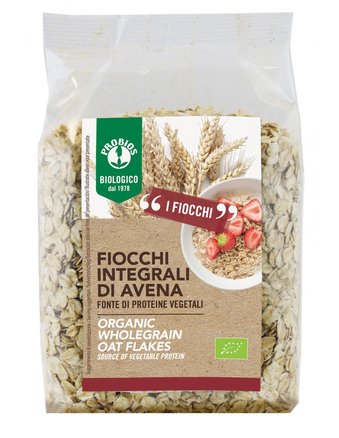 Yến mạch hữu cơ cán lớn & cán mỏng PROBIOS - (Large Rolled & Thin Rolled Organic Oats) - 500gr