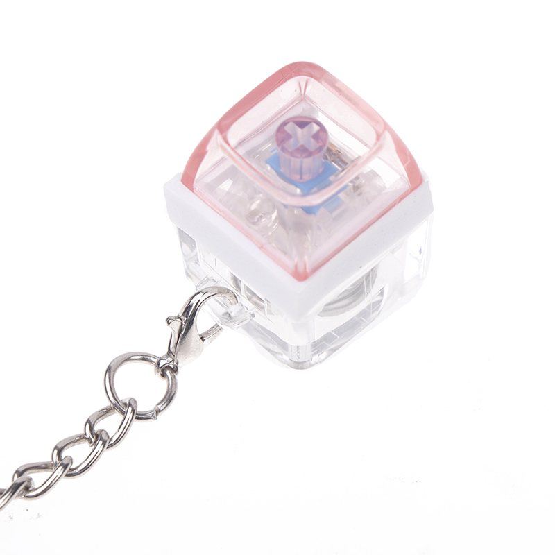 Mechanical Switch Keychain With LED Light Keyboard Key Chain Fidget Toy Keycap Stress Relief Novelty Toys Fidget Button Keyring SUNM. 