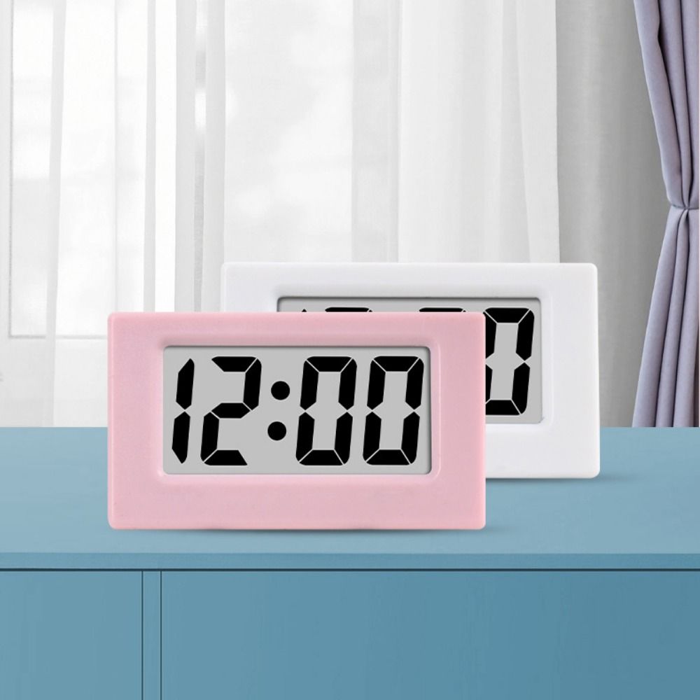 Creative Simple LED Digital Clock Mute Cute Mini Triangle Clock Time Display Desk Electronic Clock Home. 
