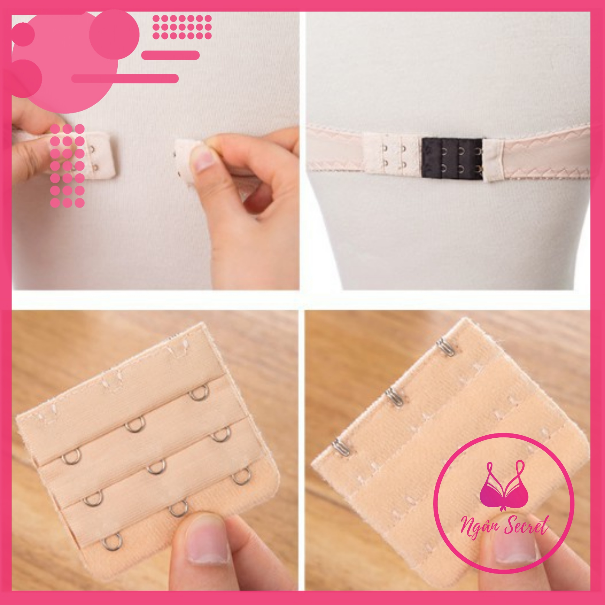 Móc nối áo ngực loại 2 và 3 móc