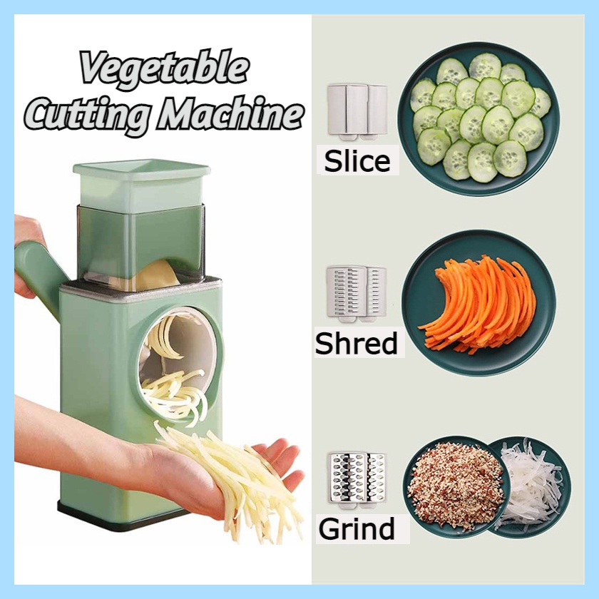 SG 【 READY STOCK】Vegetable Cutting Machine/ Vegetable Cutter 4 in 1