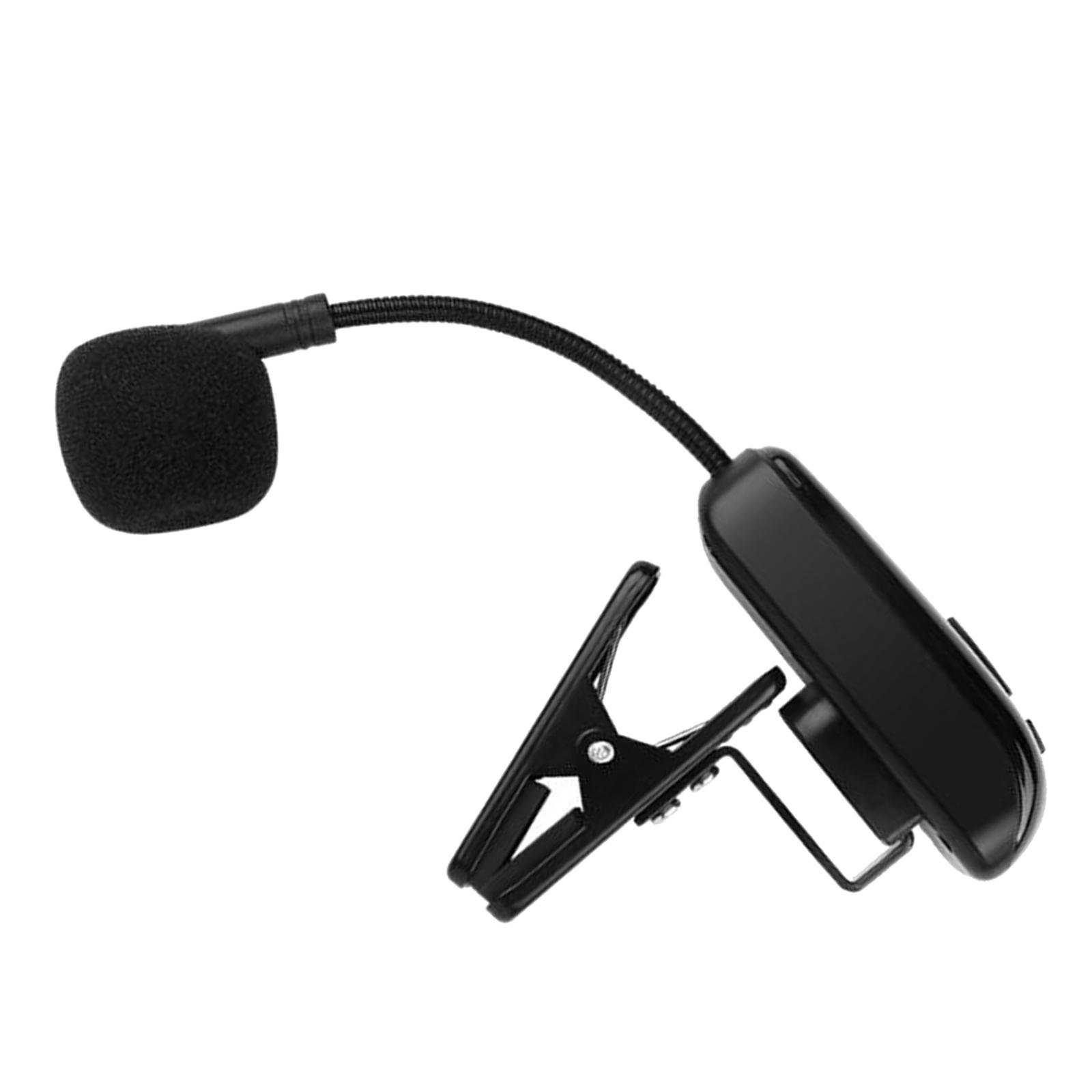 freneci freneciPortable Cordless Musical Instruments Mic Clip On Range Transmitter&Receiver Lavalier Mic Cordless Receiver Instrument Microphone for Tuba