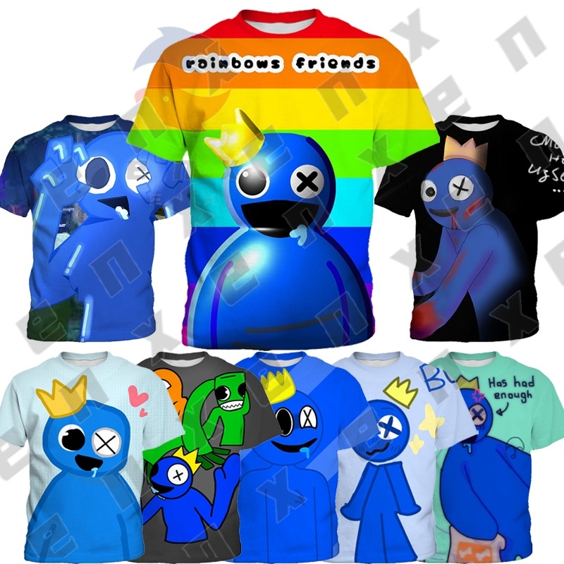 Robloxing Rainbow Friends Game Kids T-shirt Cosplay Costumes Child Cartoon  Short Sleeve Top 3d Printing Casual Street Clothes - T-shirts - AliExpress