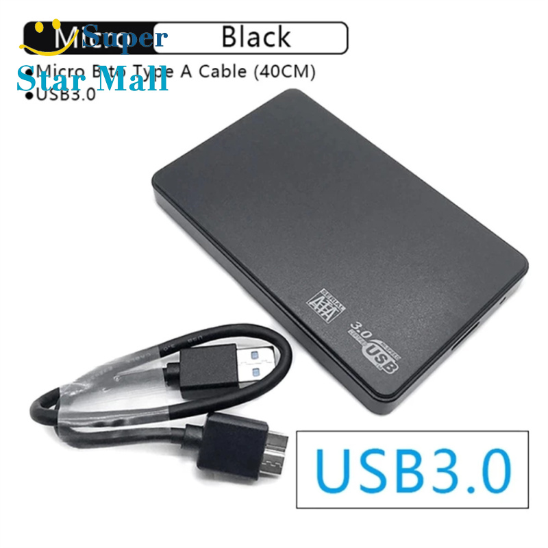 2.5 inch external hard drive enclosure usb 3.0 5gbps hard drive case adapter tool-free portable compatible for sata hdd ssd