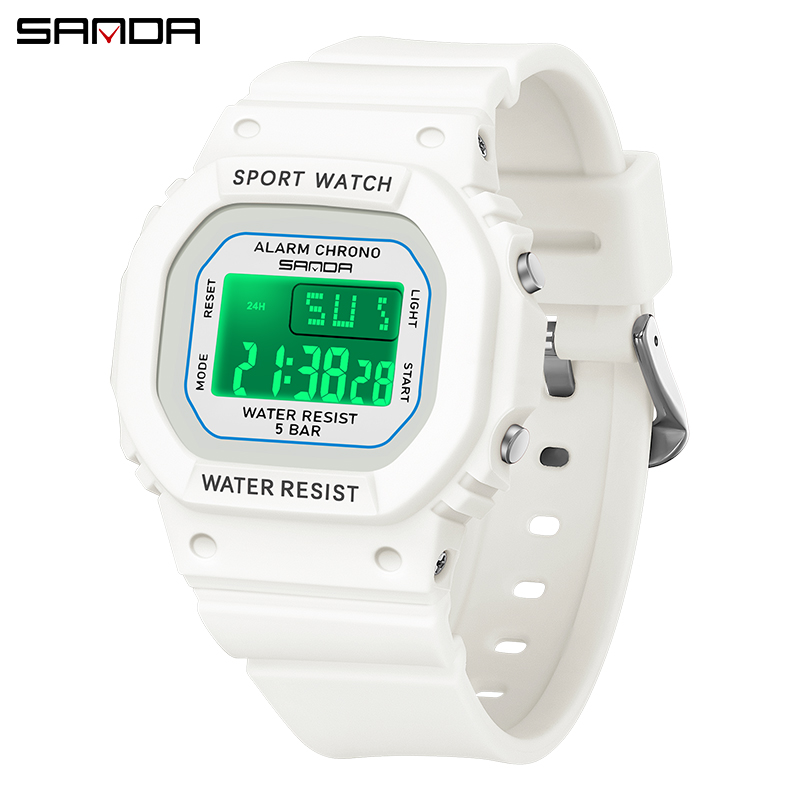 SANDA Classic Upgraded Trendy Color blocked Youth Multi functional Waterproof Men Watch SD393-6.