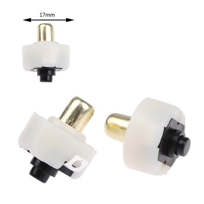 Fulai 2Pcs 17mm LED Flashlight Push Button Switch ON OFF Electric Torch Tail Switch