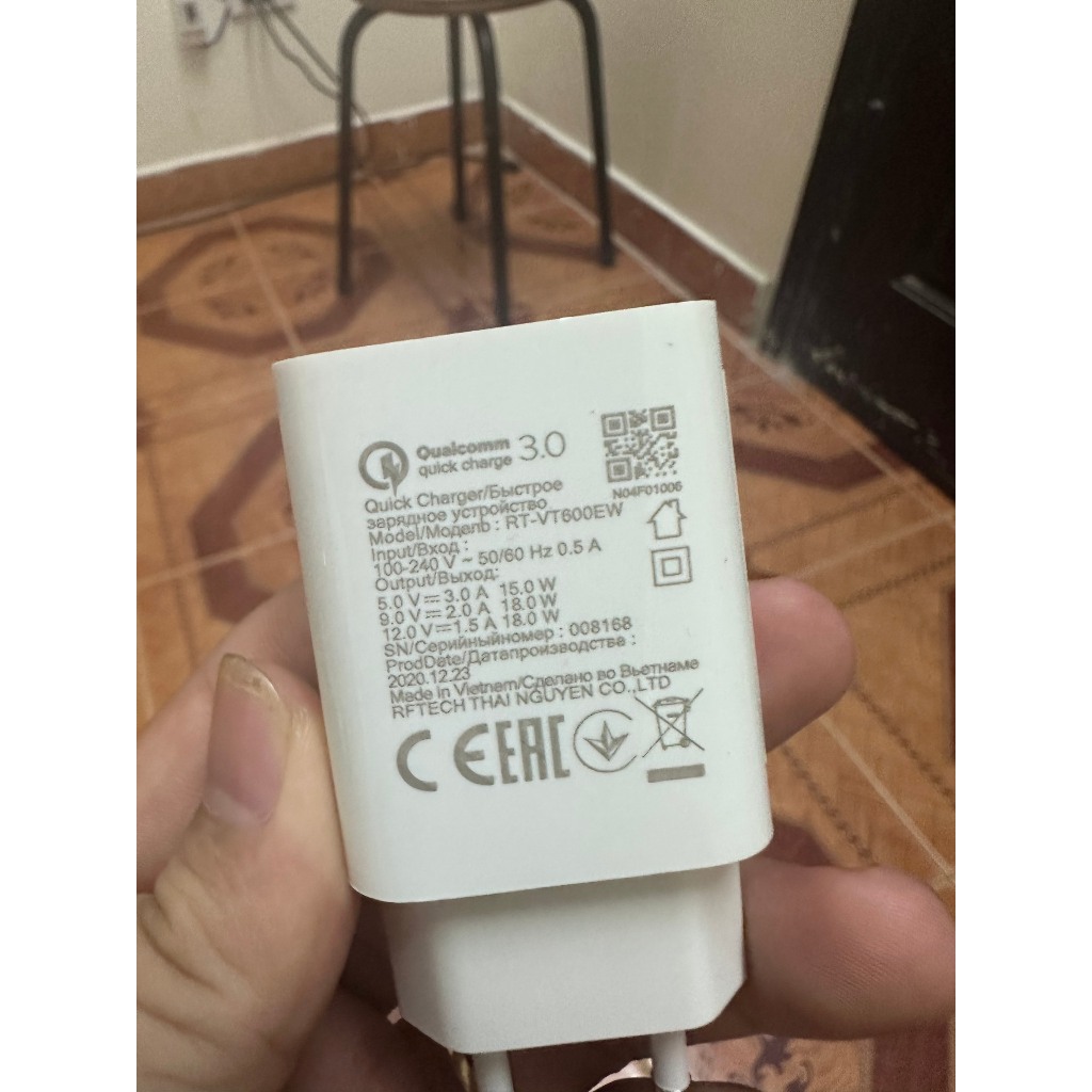 Củ sạc nhanh QC 3.0 Vsmart
