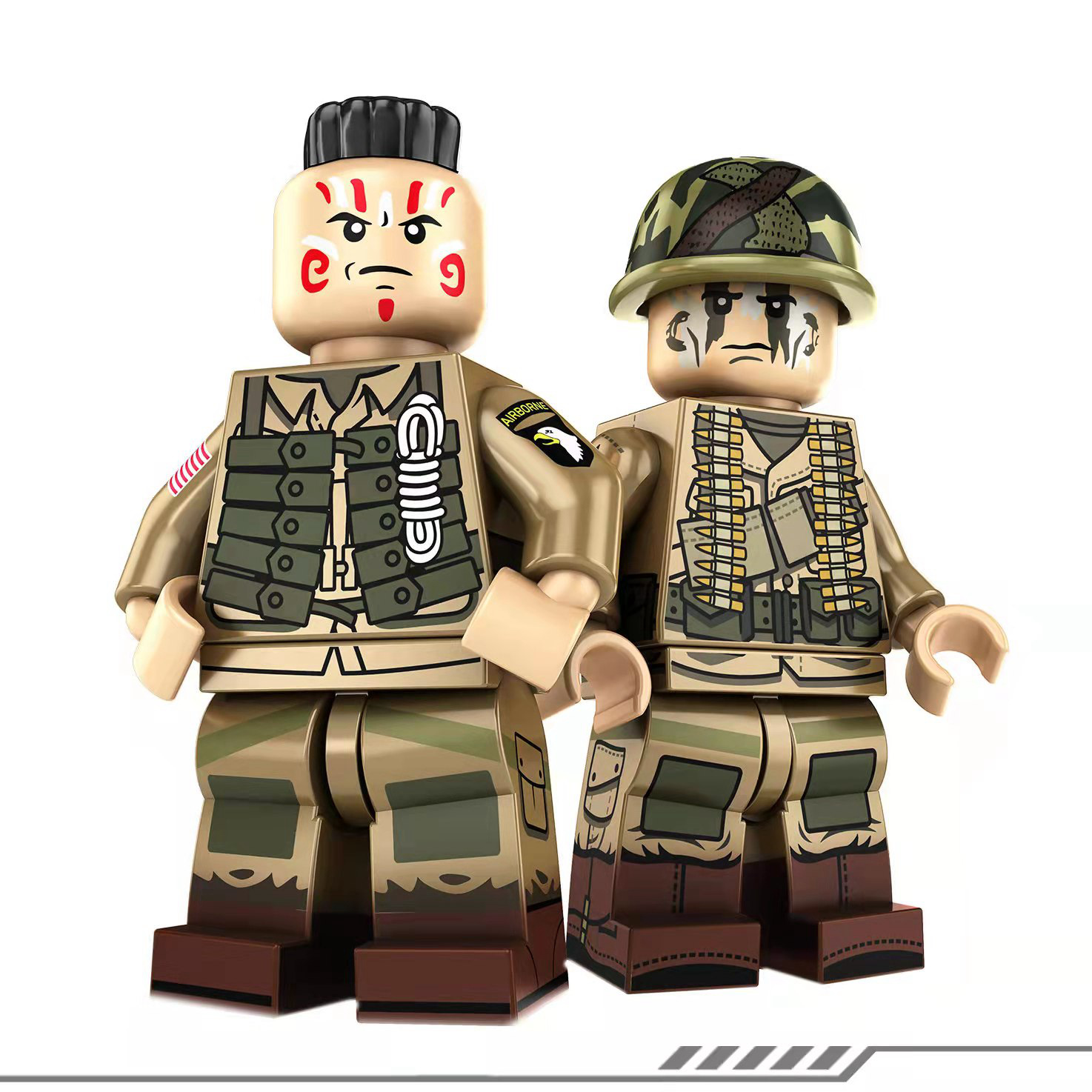 Lego minifigures nhân vật lính mỹ trong thế chiến 2 ja002 - lắp ráp đồ chơi wwii