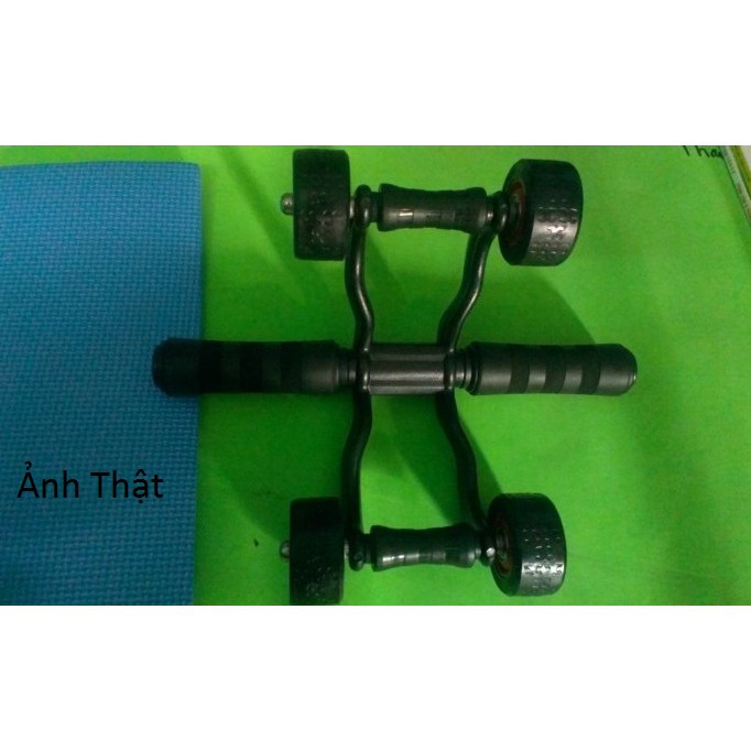 (BH12T) CON LĂN TẬP BỤNG 4 BÁNH ( AB ROLLER AND PUSH UP BAR)
