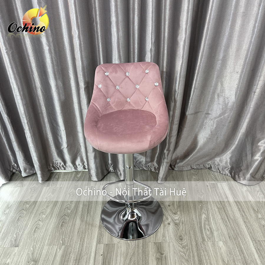 (FREE SHIP) Ghế Makeup (Đủ Màu), Ghế Văn Phòng, Ghế Lười, Ghế Làm Việc, Ghế Xoay,  Ghế Trang Điểm, Ghế Livestream, Ghế Chụp HÌnh, Ghế bar, Ghế Quầy Bar, Ghế Quầy Lễ Tân (Mẫu nỉ Nhung đính đá cách Điệu)