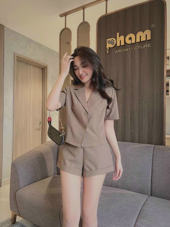 (free ship) SÉT BỘ VEST ĐÙI MẪU KAKI MỀM CỰC HOT.