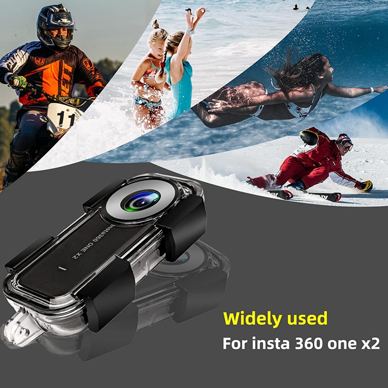 Waterproof Housing Case for Insta360 ONE X2, Underwater Dive Protective Shell 40M (131Ft) Aciton Camera Accessories