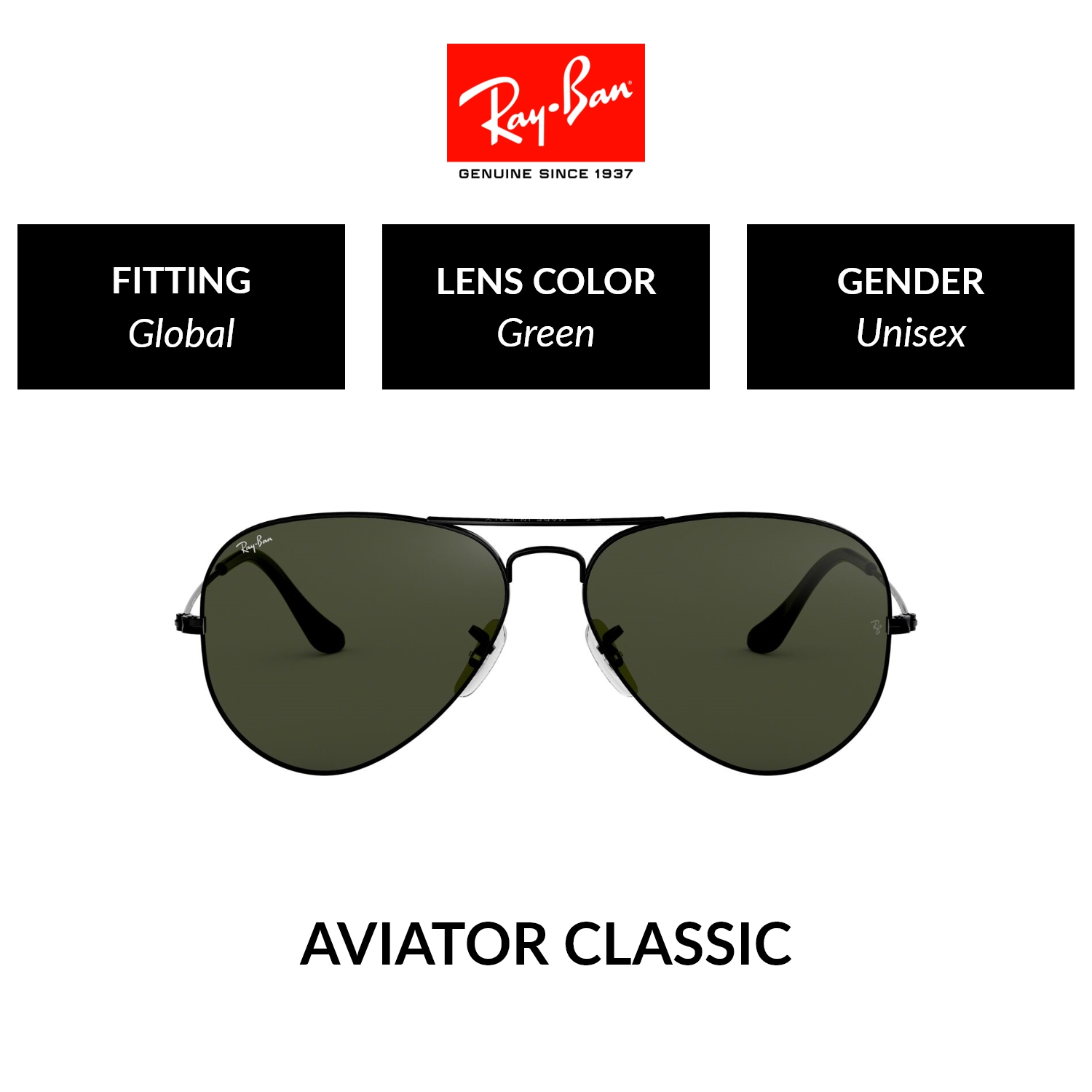Ray Ban Aviator Large Metal Rb3025 L23 Unisex Global Fitting Sunglasses Size 58mm Lazada Singapore