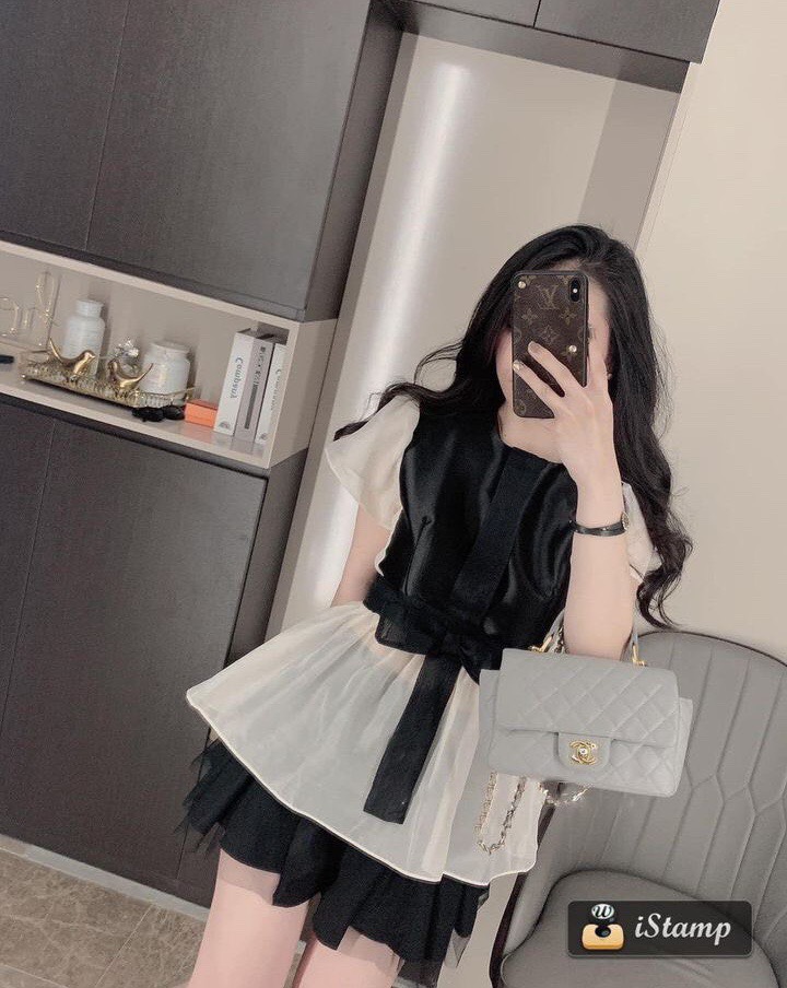 Áo Kiểu Cho Nữ Chất Tafta Phối Tơ Size SML