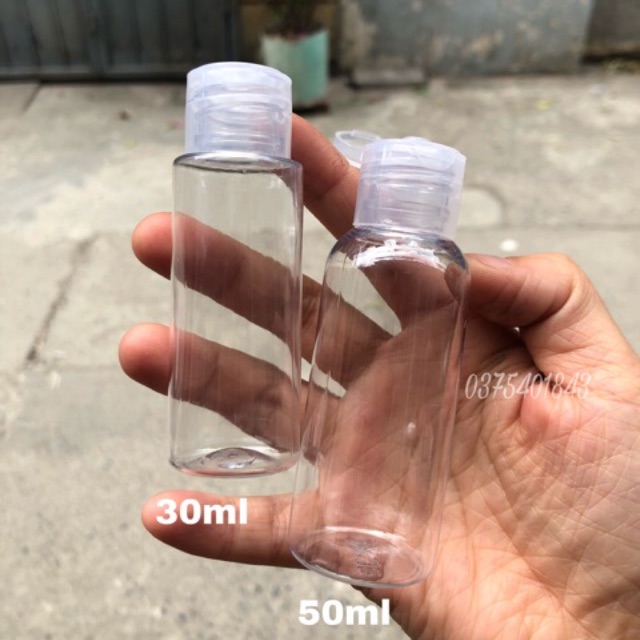 Chai nhựa chiết mỹ phẩm nắp bật (10ml/20ml/30ml/50ml/100ml/500ml)