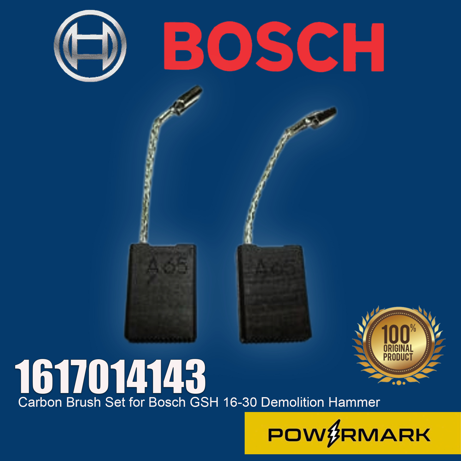 Bosch 1617014143 Carbon Brush Set For Bosch Gsh 16 30 Demolition Hammer Powermark Bsp 7459