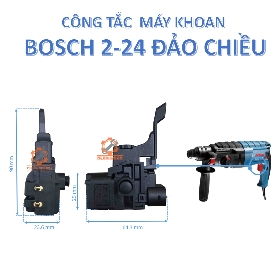 công tắc máy khoan BOSCHH 2-24 có đảo chiều -không đảo chiều - công tắc chuyển 2-24