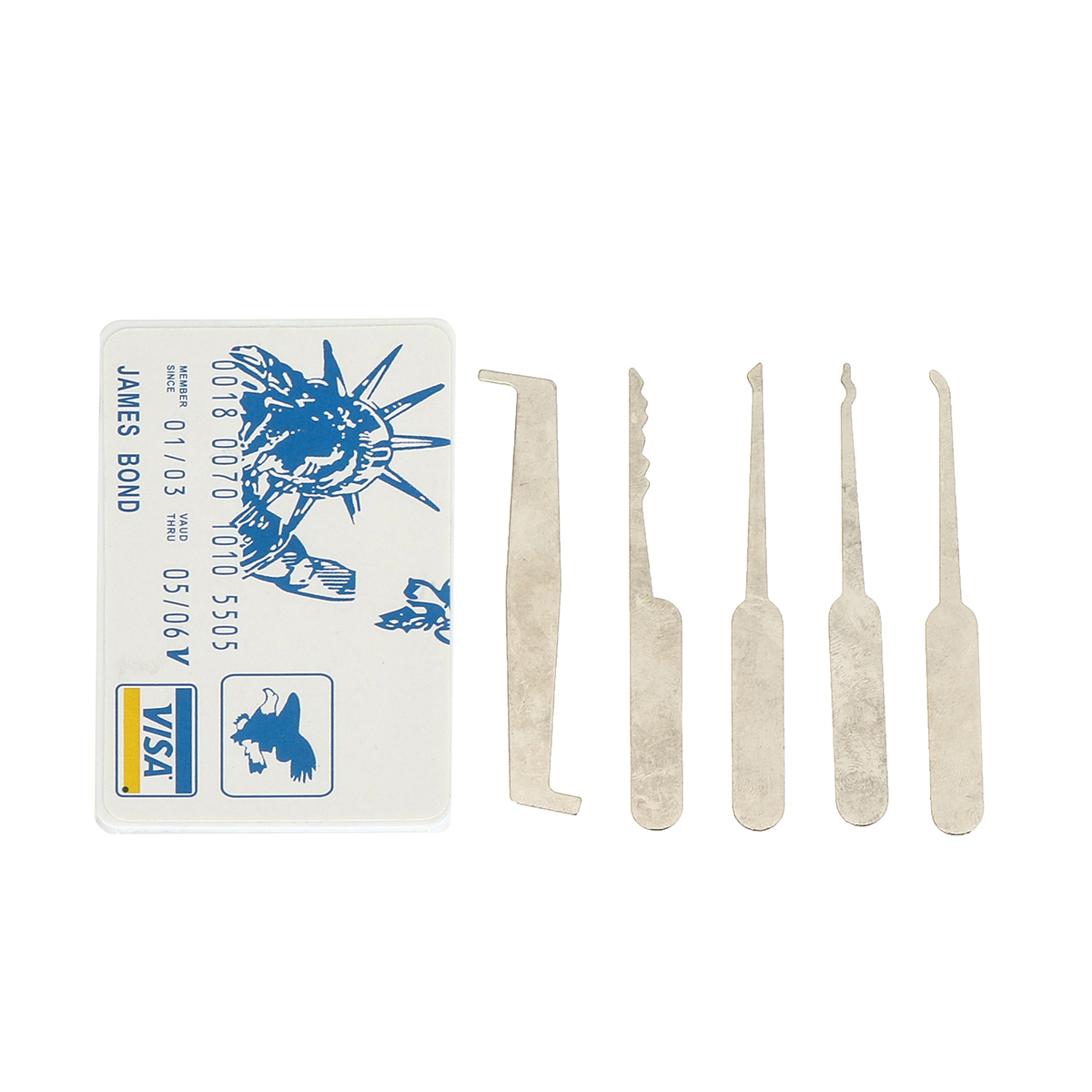 37PCS Stainless Steel Training Unlock Tool Skill Set Portable Card Tool Unlocking Lock Picks Set Key Lock Repair Tools Set