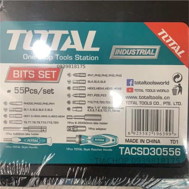 Bộ 55 tua vít đa năng (Tự động) Total TACSD30556