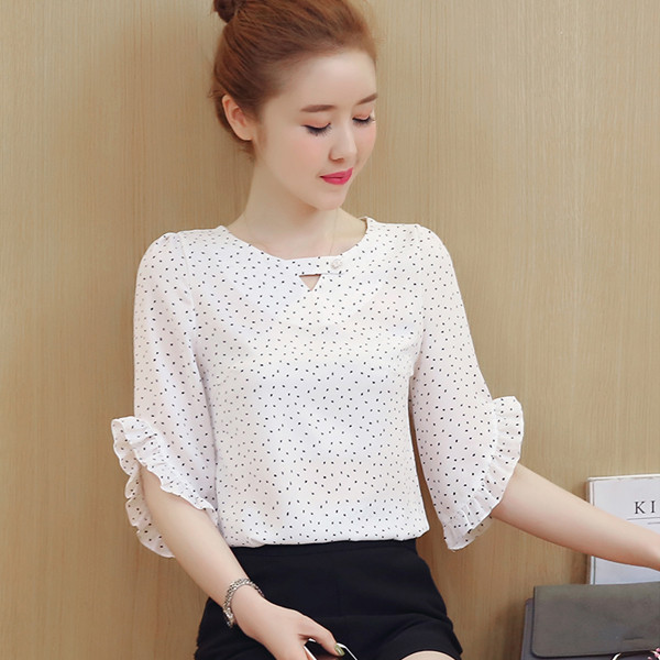 Áo Chấm Bi Tay BèoV-SM0MIA13 (Đen)