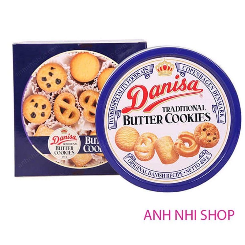 BÁNH QUY BƠ DANISA HỘP THIẾC DATE MỚI