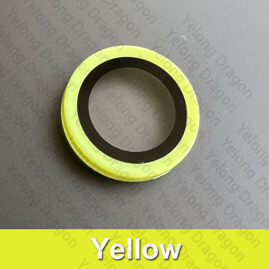 For iphone 15 14 13 12 11 pro max 13 12 mini 14 15 plus full cover luminous 3d camera lens protector tempered glass back ceramics camera lens protective ring anti scratch shell