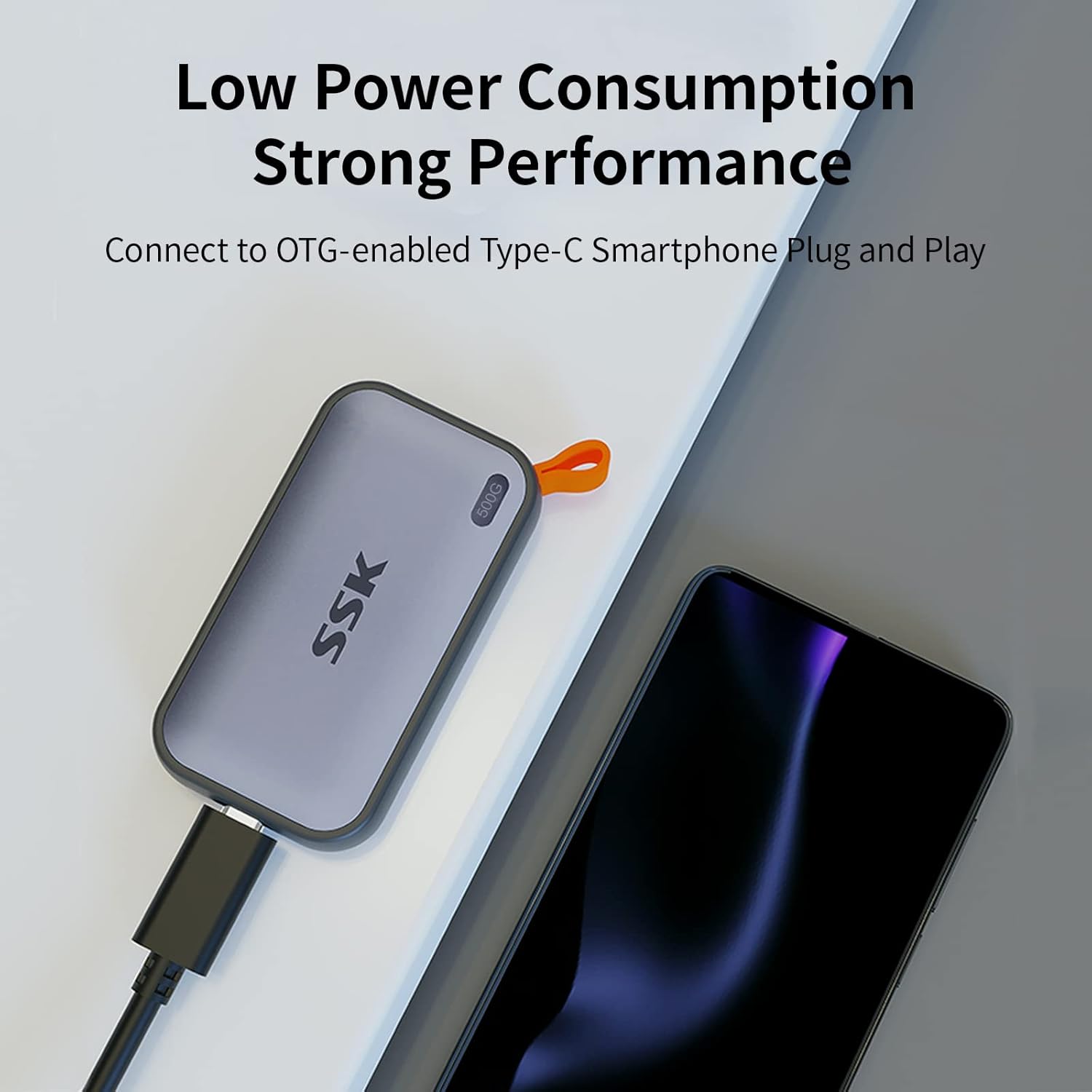 500GB Portable SSD 1050MB/s External Storage for iPhone 15, Android