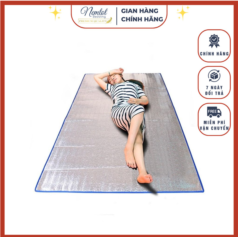Chiếu bạc ngủ văn phòng gấp gọn tiện lợi có viền chắc chắn, hàng loại I, bạc ngủ văn phòng, du lịch đủ size