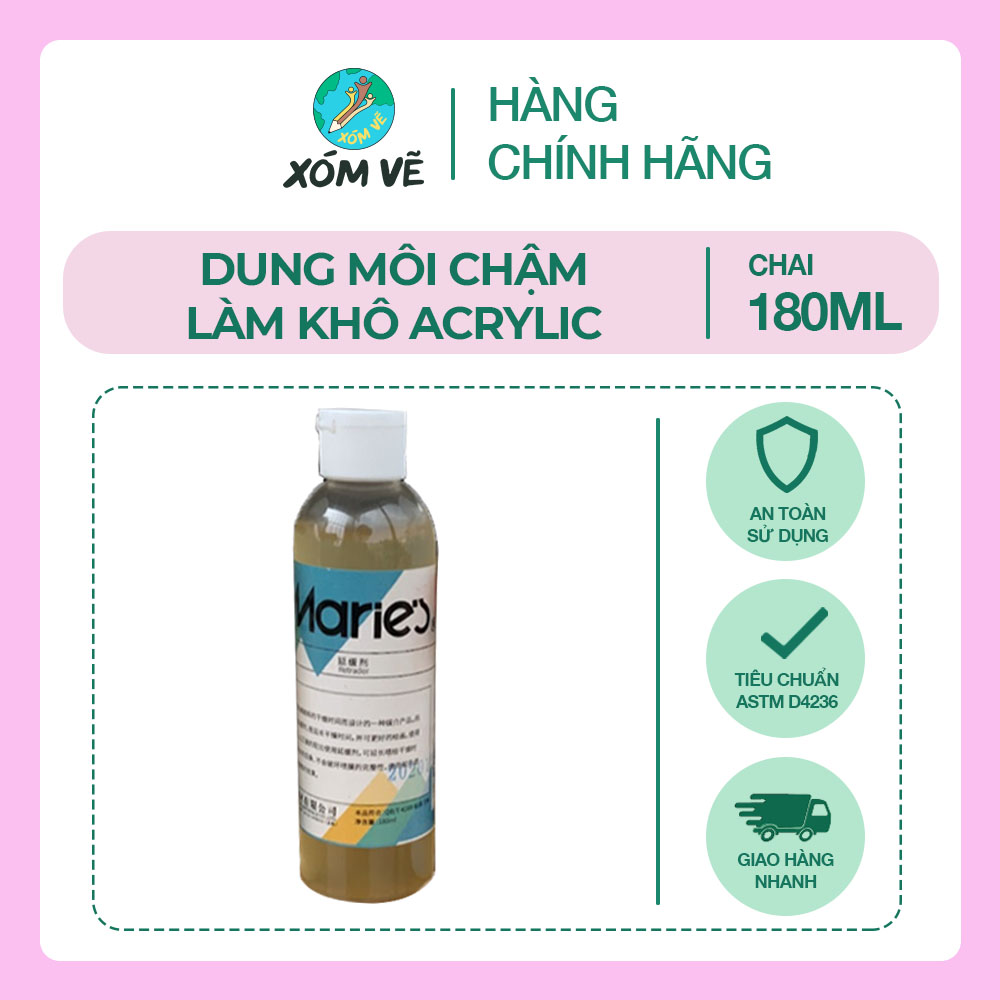 Dung môi làm chậm khô acrylic chai 180ml
