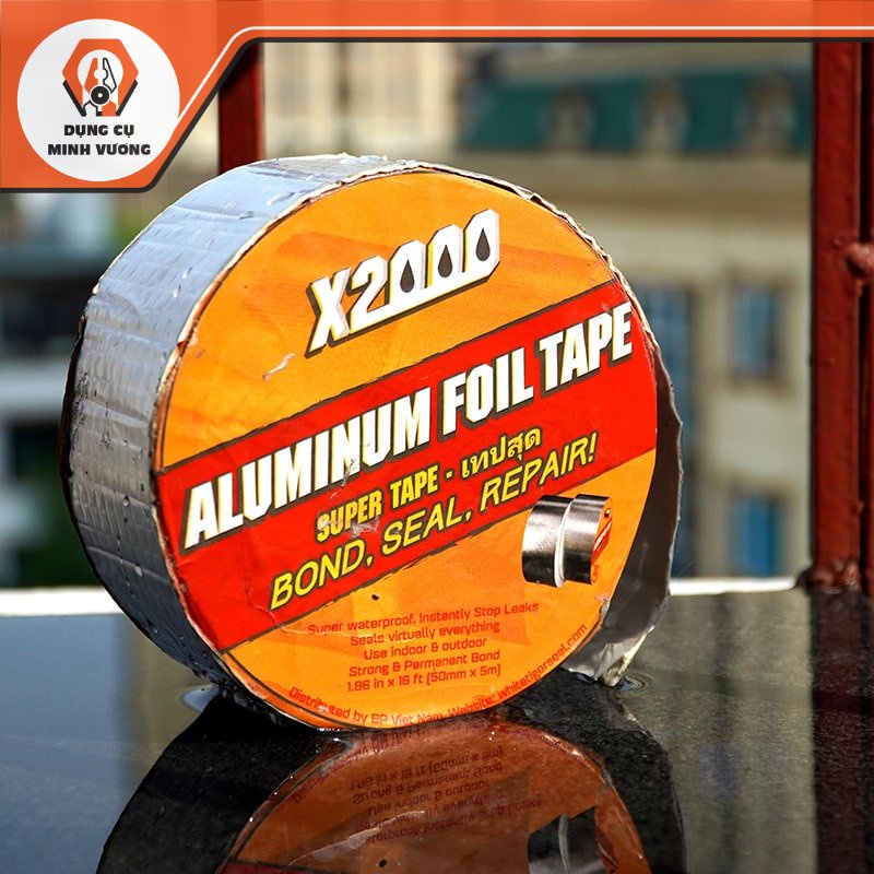 Băng keo chống thấm X2000 Nhật Bản, chống thấm dột chắc chắn, siêu bền, kích thước 5cm x 5m