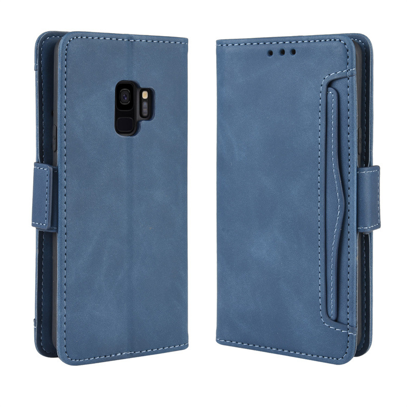 Samsung Galaxy S9 Plus Wallet Case with Card Holder, Leather Kickstand Card Slots Case. 