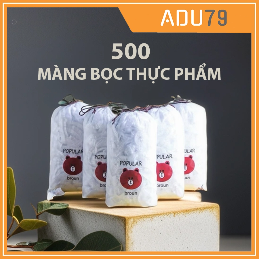 Combo 500 màng bọc thực phẩm co giãn hỉnh gấᴜ - màng pe bọc thực phẩm, bảo quản thức ăn - adu79