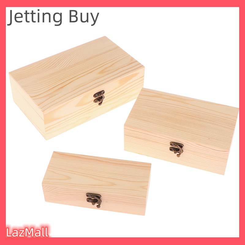 [Jettingbuy] sắp xếp hộp đựng đồ bằng gỗ hình chữ nhật giảm giá nhanh Hộp đựng đồ bằng gỗ