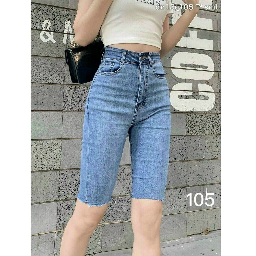 Quần Ngố Nữ Jean Co Giãn Ôm Dáng QJ105