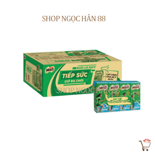 (DATE MOI) Vỉ 4 Hộp Sữa MiLo Nestle Ít Đường 180ml