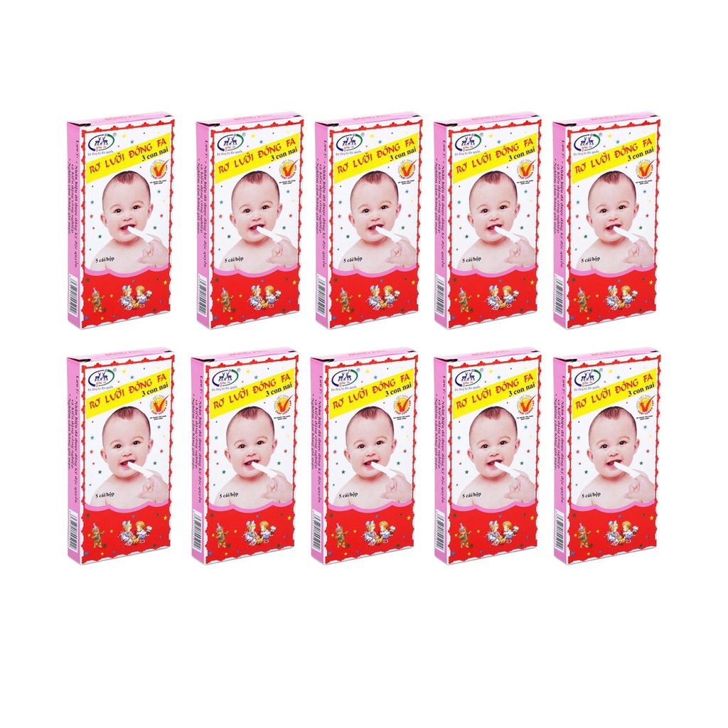 Rơ lưỡi cho bé Set 10 hộp rơ lưỡi Đông Fa