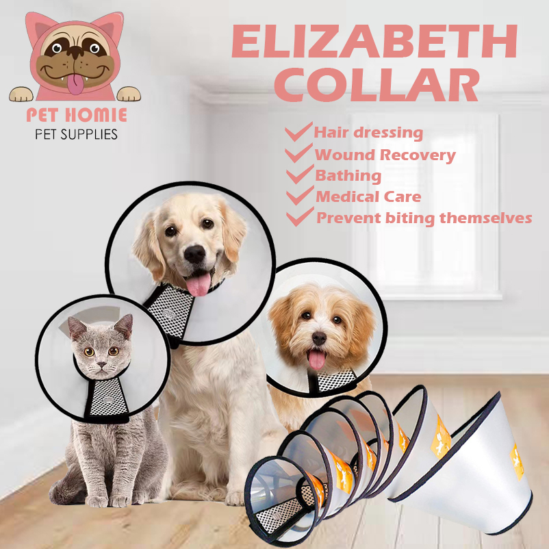 Pet Elizabeth Cone E-Collar Cat Dog Safety Collar Circle Pet Head Cover  Bite Anti | Lazada PH