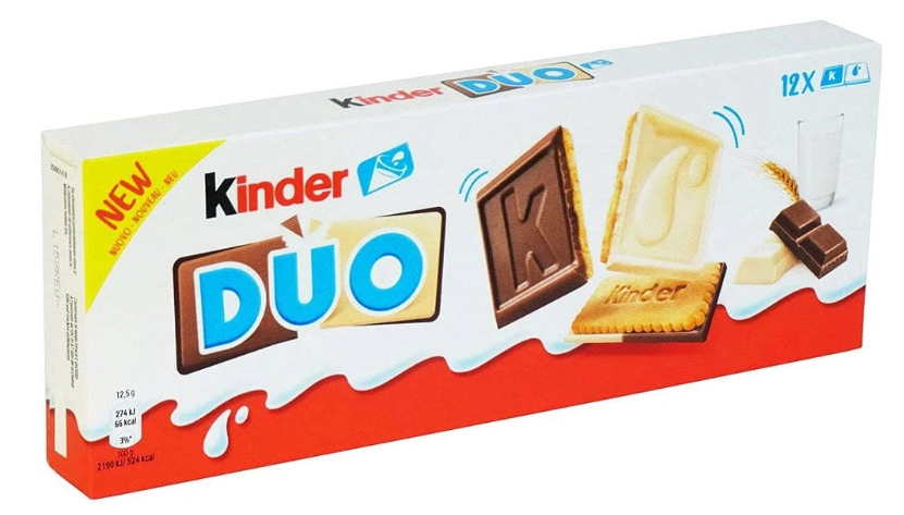 Dec23] KINDER DUO 12 PIECES 150g CHOCOLATE SNACKS [PRODUCT OF EUROPE]  {Please note that chocolate may melt when received it}
