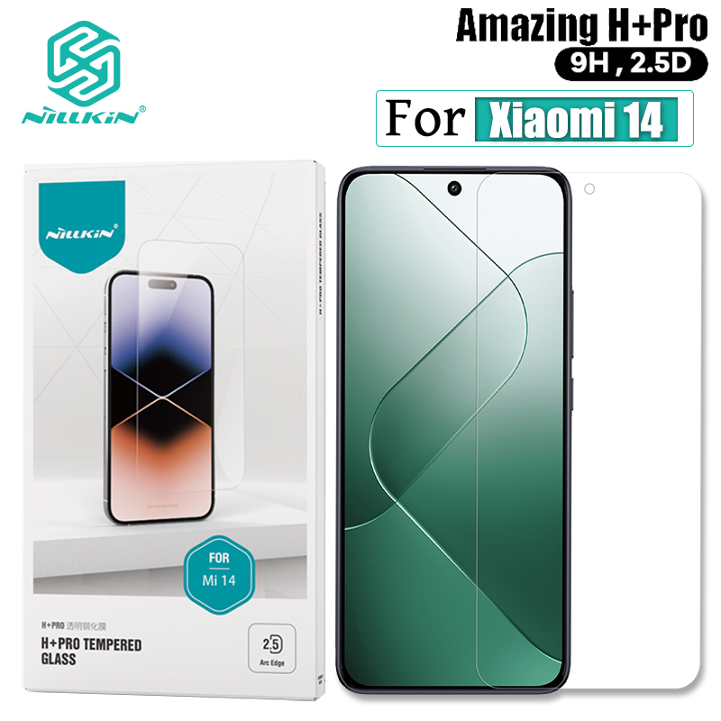 Nillkin Ultra Thin 9H Tempered glass for Xiaomi 14 Screen Protectors H + Pro 0.22MM Anti-glare Explosion-Proof Protective Tempered Glass Film