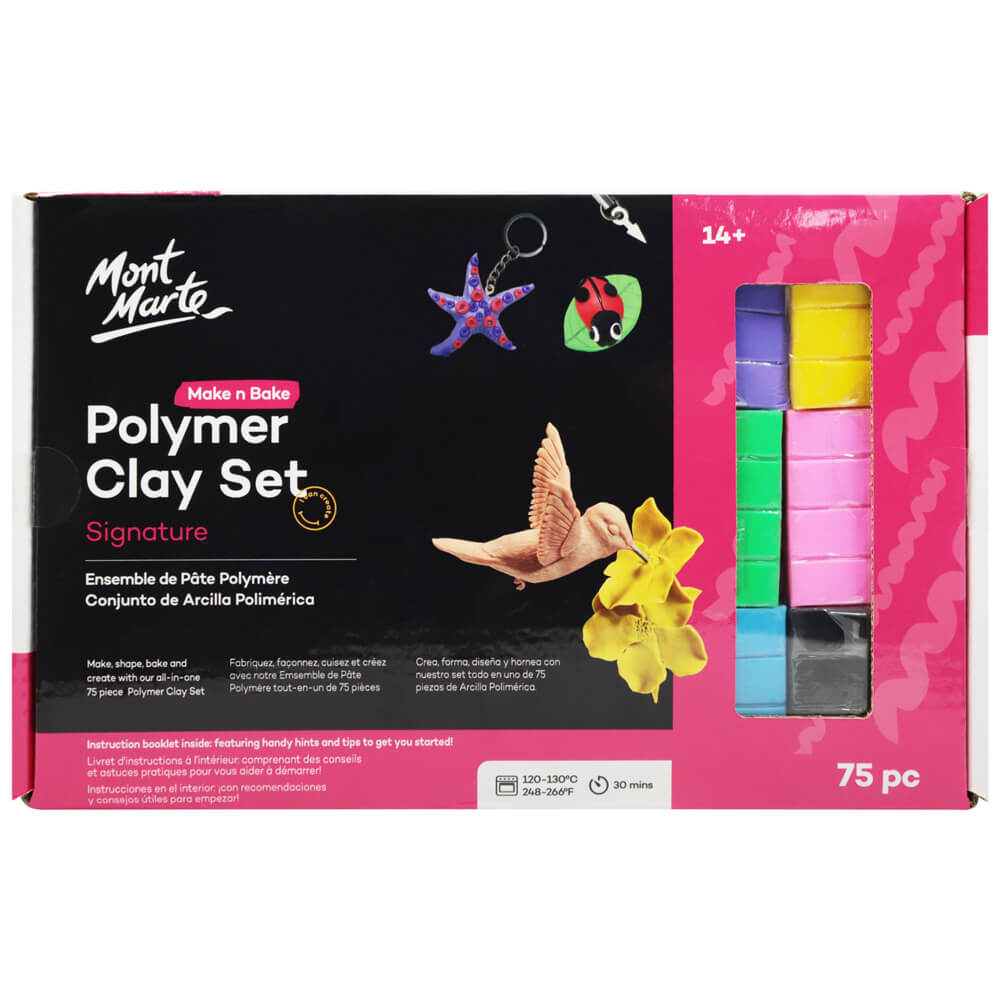 Mont Marte Make n Bake Polymer Clay Set 75pc.