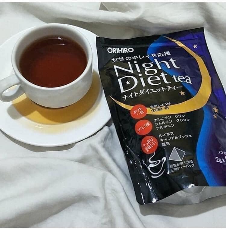 Trà giảm cân orihiro night diet tea nhật bản xanh - hồng - ảnh sản phẩm 4