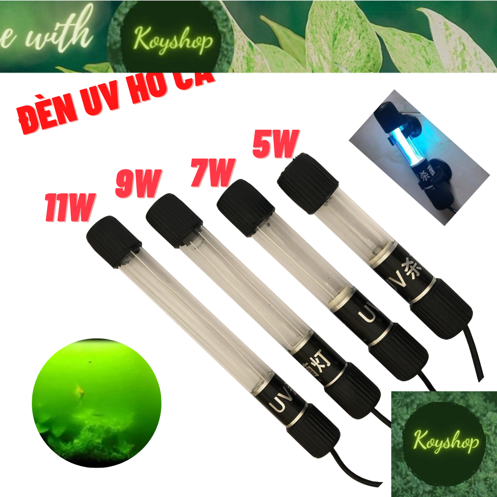 Đèn UV hồ cá, hồ thuỷ sinh diệt tảo khuẩn làm sạch nước công suất 5W - 11W kaokui/xml/KING