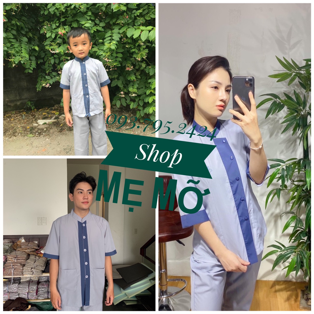 Đồ Lam Đi Chùa # Bộ lãnh tụ Cho Gia đình # Đồ Bộ Gia dình