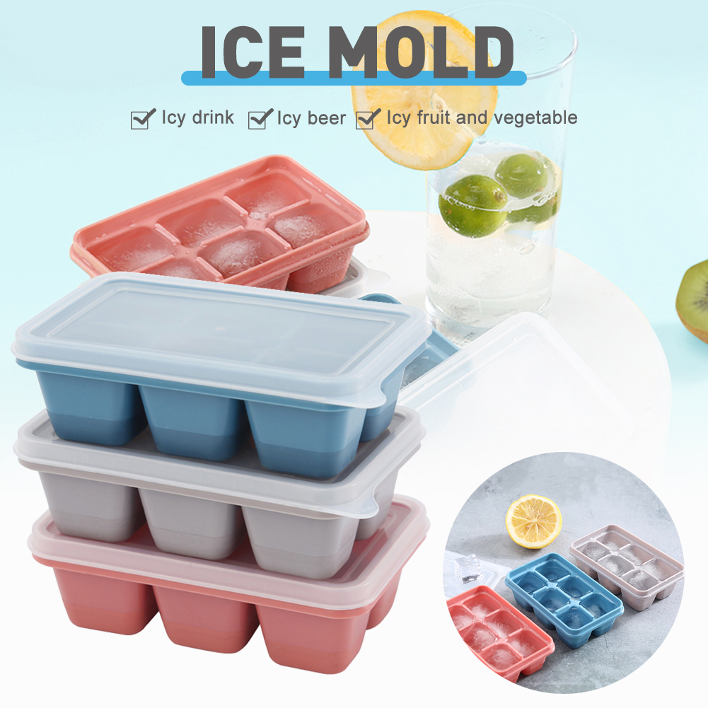 Silicone Ice Cube Maker Trays with Lids Small Square Mold Ice Maker Kitchen Tools Accessories Ice Mold