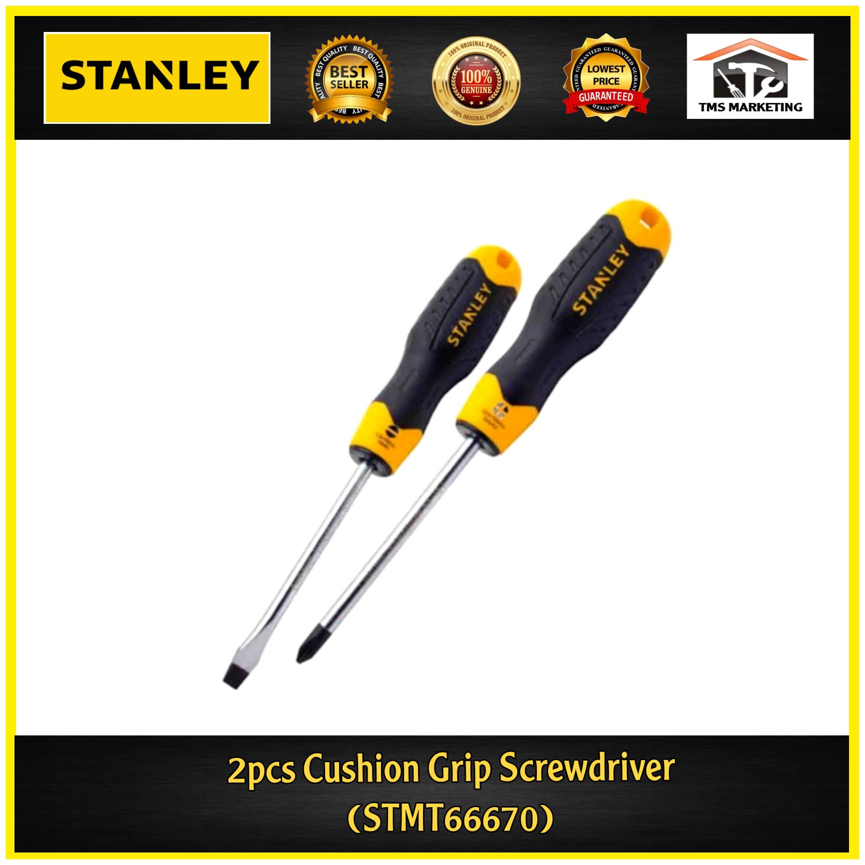 STANLEY Screwdriver Set 2 Pcs Cushion Grip STMT66670 Lazada PH