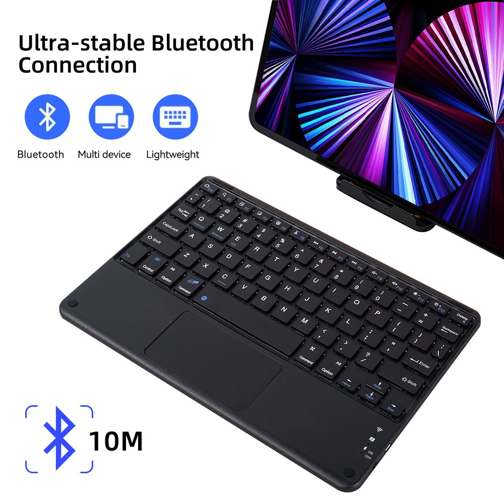 Touchpad Wireless Keyboard And Mouse Combo For Ipad Ultra Thin Protable Mini Bluetooth Keyboard Laptop, PC